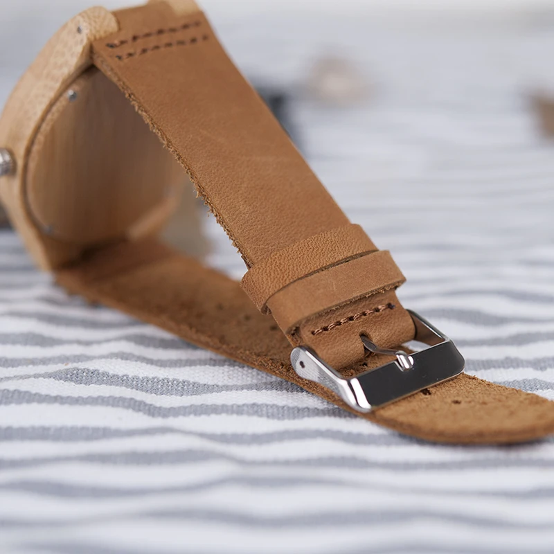 BOBO BIRD Minimalist Natural Men Bamboo Wooden Watch with Leather Strap in Gift Box
BOBO BIRD Minimalist Natural Men Bamboo Wooden Watch with Leather Strap in Gift Box