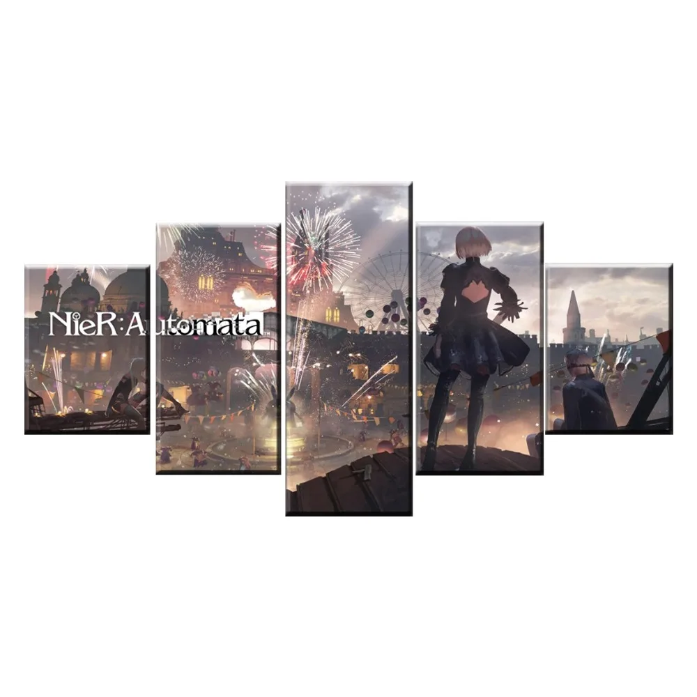Canvas Print Amusement Park Poster 5 Pieces Game NieR Automata YoRHa Picture Wall Art Decor Landscape Fireworks Modern Painting
Canvas Print Amusement Park Poster 5 Pieces Game NieR Automata YoRHa Picture Wall Art Decor Landscape Fireworks Modern Painting