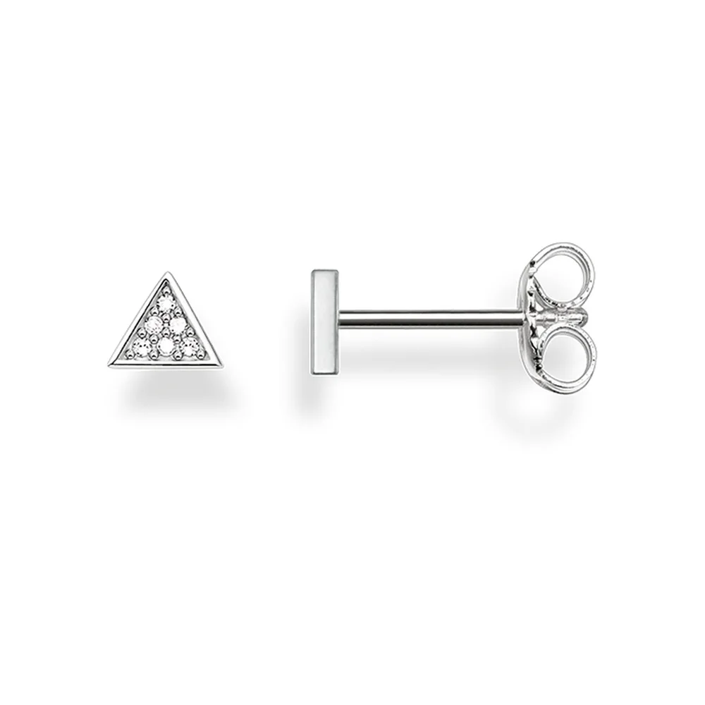 Silver White CZ Pave Small Triangle Stud Earrings, 2018 New Fashion Thomas Style Ear Stud Earings Jewelry Gift For Women
Silver White CZ Pave Small Triangle Stud Earrings, 2018 New Fashion Thomas Style Ear Stud Earings Jewelry Gift For Women