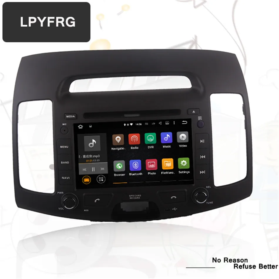Автомобильный DVD плеер 4 ядра Android 7 1 для Hyundai Elantra 2007 2011 с GPS Navi SWC Wi Fi|Автомагнитолы| |