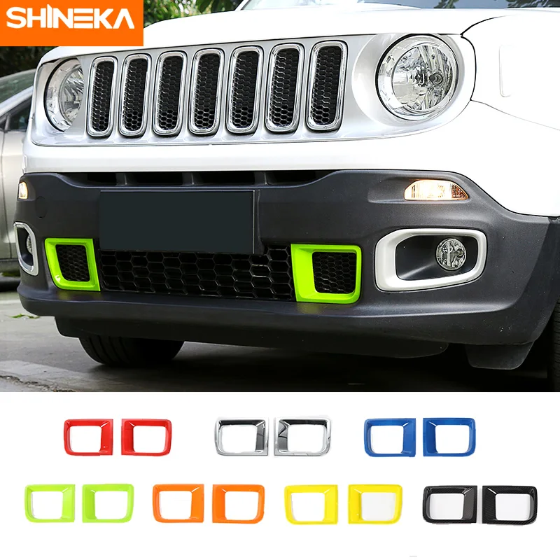 SHINEKA Auto Front Bumper Grille Air Vent Outlet Decoration Cover Trim Frame Sticker ABS For Jeep Renegade 2015+ Car Styling
SHINEKA Auto Front Bumper Grille Air Vent Outlet Decoration Cover Trim Frame Sticker ABS For Jeep Renegade 2015+ Car Styling