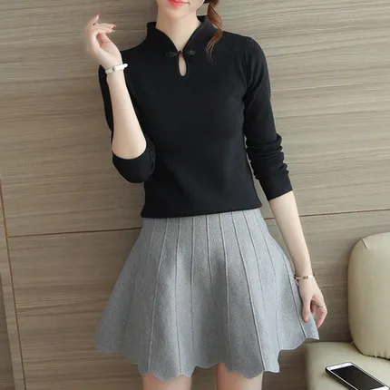 2017 China winter sweater style cheongsam collar sweater slim semi turtleneck sweater backing spring dress sleeve head
2017 China winter sweater style cheongsam collar sweater slim semi turtleneck sweater backing spring dress sleeve head