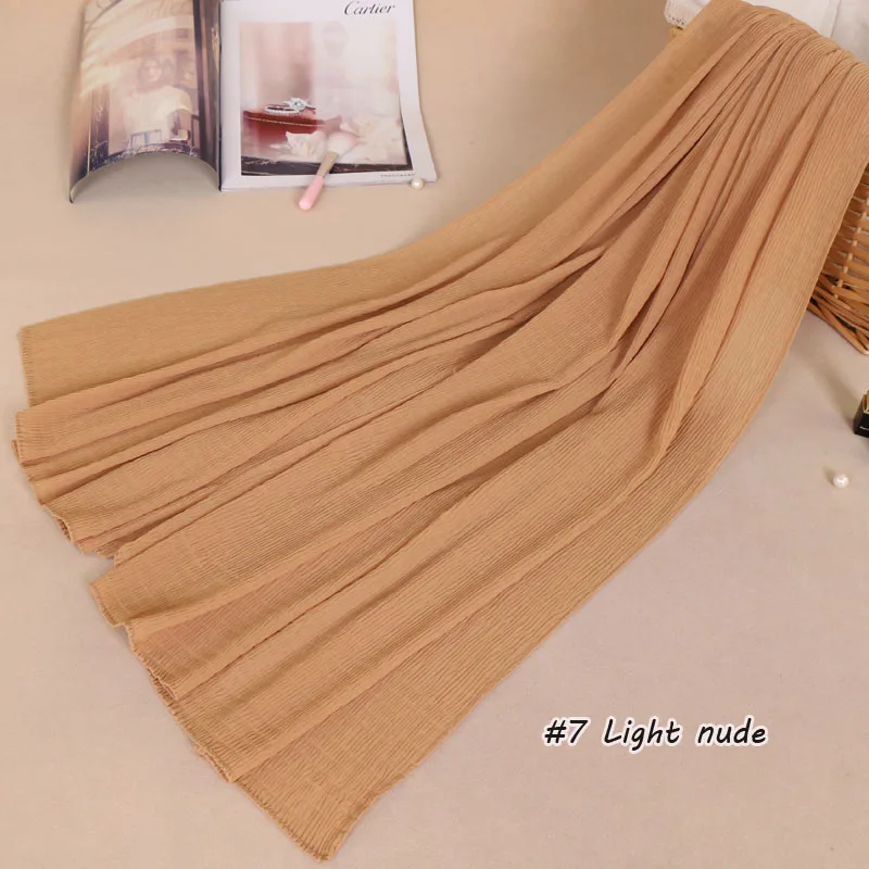 Women Plain Wrinkle Fringe Bubble Chiffon Instant Hijab Shawl Solid Color Oversize Soft Headband Scarves Bufandas Muslim Sjaal
Women Plain Wrinkle Fringe Bubble Chiffon Instant Hijab Shawl Solid Color Oversize Soft Headband Scarves Bufandas Muslim Sjaal