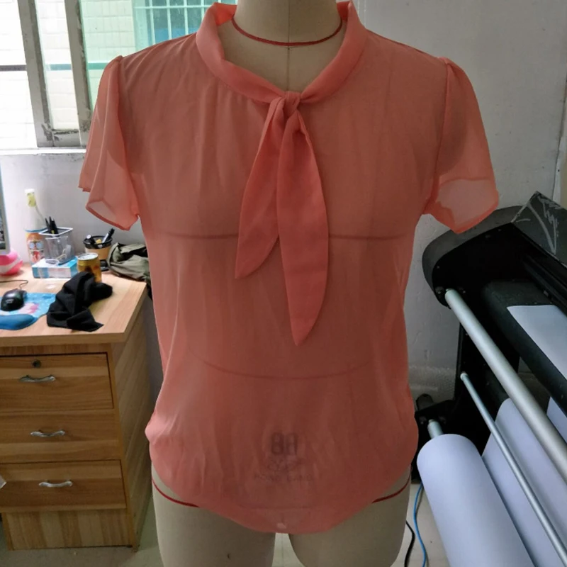 Ladies Fashion Chiffon Blouses Women Short Sleeve Bow Blouse Summer Loose Shirts Plus Size
Ladies Fashion Chiffon Blouses Women Short Sleeve Bow Blouse Summer Loose Shirts Plus Size