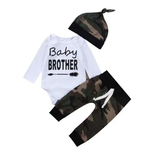 Newborn Baby Boys Cotton Tops Bodysuit +Camouflage Pants +Hat 3Pcs Outfits Set Clothes
Newborn Baby Boys Cotton Tops Bodysuit +Camouflage Pants +Hat 3Pcs Outfits Set Clothes