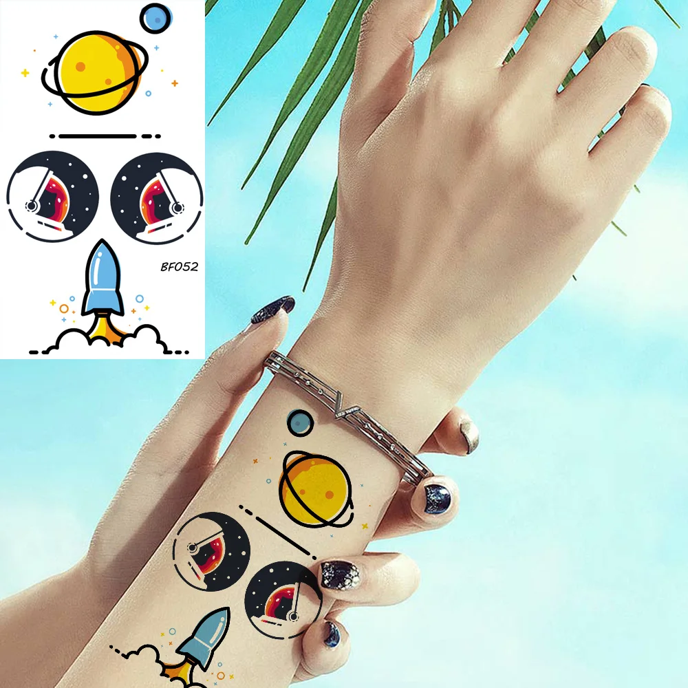 VANKIRS Flash Women Temporary Tattoo Stickers Kids Cartoon Moon Tattoos Stickers Rocket Waterproof Tatoos Planet Summer Style
VANKIRS Flash Women Temporary Tattoo Stickers Kids Cartoon Moon Tattoos Stickers Rocket Waterproof Tatoos Planet Summer Style