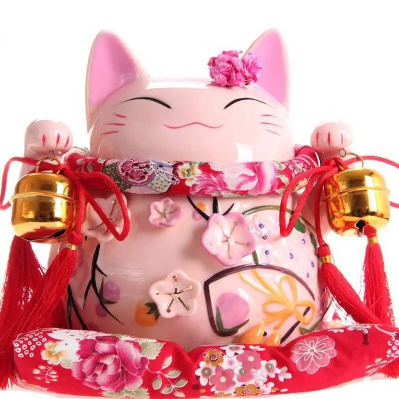 Creative Pink Lucky Cute Cat Piggy Bank Animal Figurines Maneki Neko Kitten Ceramic Cat Money Box Home Desktop Decoration R1919
Creative Pink Lucky Cute Cat Piggy Bank Animal Figurines Maneki Neko Kitten Ceramic Cat Money Box Home Desktop Decoration R1919