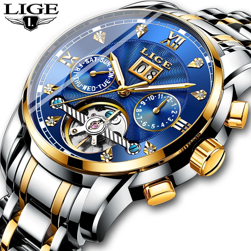 New LIGE Men Watches Male Top Brand Luxury Automatic Mechanical Watch Men Waterproof Full Steel Business Watch Relogio Masculino
New LIGE Men Watches Male Top Brand Luxury Automatic Mechanical Watch Men Waterproof Full Steel Business Watch Relogio Masculino