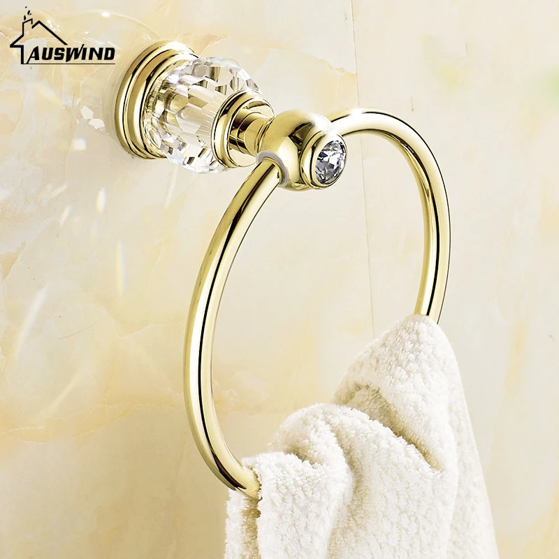 Sliver Towel Rings Crystal Solid Brass Rack Round Base Holder Antique Polished Bar Bathroom Accessories
Sliver Towel Rings Crystal Solid Brass Rack Round Base Holder Antique Polished Bar Bathroom Accessories