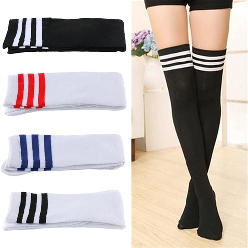 New 1Pair Women's Striped Thigh High Sexy Cotton Polyester Socks Over Knee Girl Lady Socks Wholesale 4 Colors
New 1Pair Women's Striped Thigh High Sexy Cotton Polyester Socks Over Knee Girl Lady Socks Wholesale 4 Colors