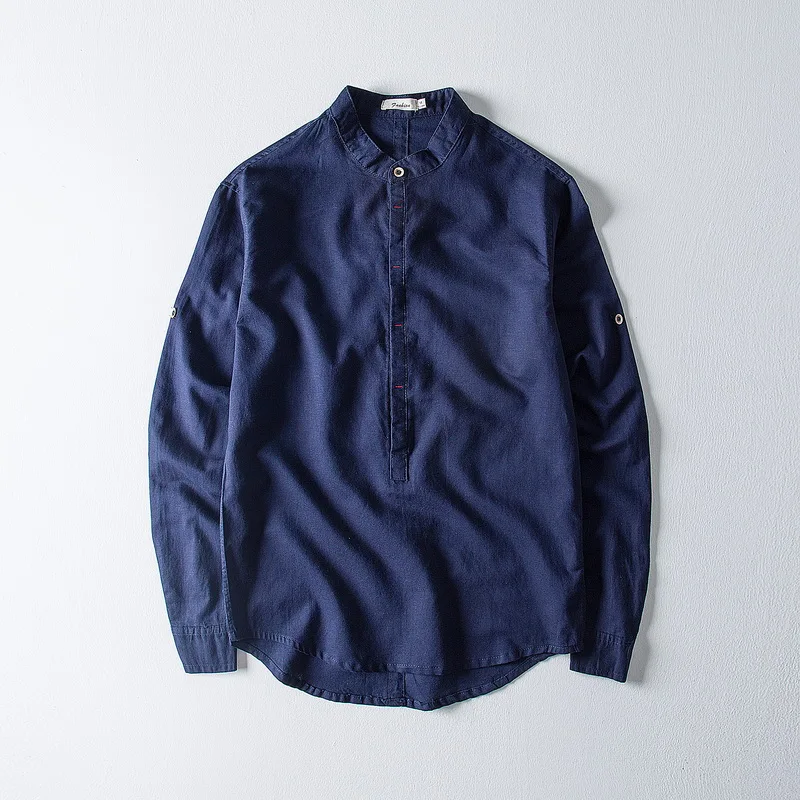 Suehaiwe's brand autumn men's linen and cotton shirt long sleeve stand collar sky blue shirt male casual fashion shirts men
Suehaiwe's brand autumn men's linen and cotton shirt long sleeve stand collar sky blue shirt male casual fashion shirts men