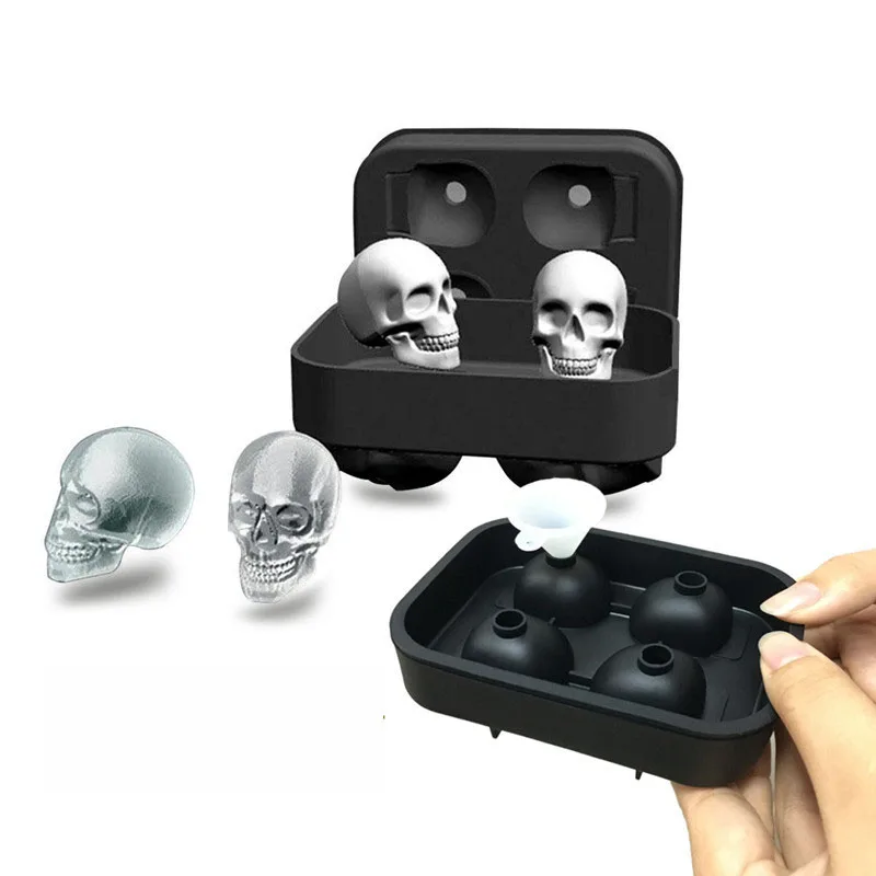 Sale 1PC Hot Large Ice Cube Tray Pudding Mold 3D Skull Silicone Mold 4-Cavity DIY Ice Maker Household Use Kitchen Accessories
Sale 1PC Hot Large Ice Cube Tray Pudding Mold 3D Skull Silicone Mold 4-Cavity DIY Ice Maker Household Use Kitchen Accessories