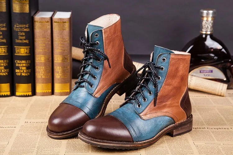 Ankle Boots For Autumn Winter Shoes Patchwork Men Boots Genuine Leather Men Handmade Super Warm Men Winter Shoe High Quality
Ankle Boots For Autumn Winter Shoes Patchwork Men Boots Genuine Leather Men Handmade Super Warm Men Winter Shoe High Quality