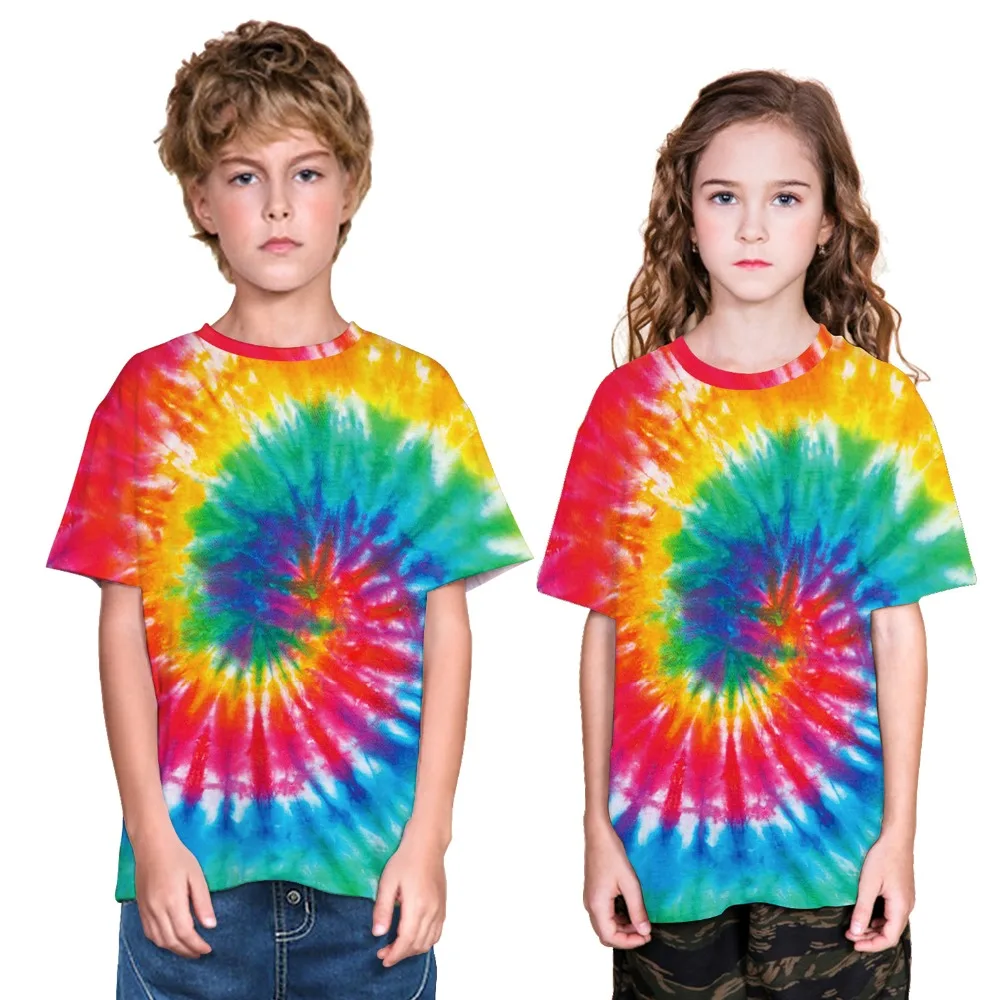 Boys and Girls O-neck Short Sleeve 3D Digital Print Colorful Rotating Circles Dyeing Summer T-shirts Casual Streetwear T-shirts
Boys and Girls O-neck Short Sleeve 3D Digital Print Colorful Rotating Circles Dyeing Summer T-shirts Casual Streetwear T-shirts