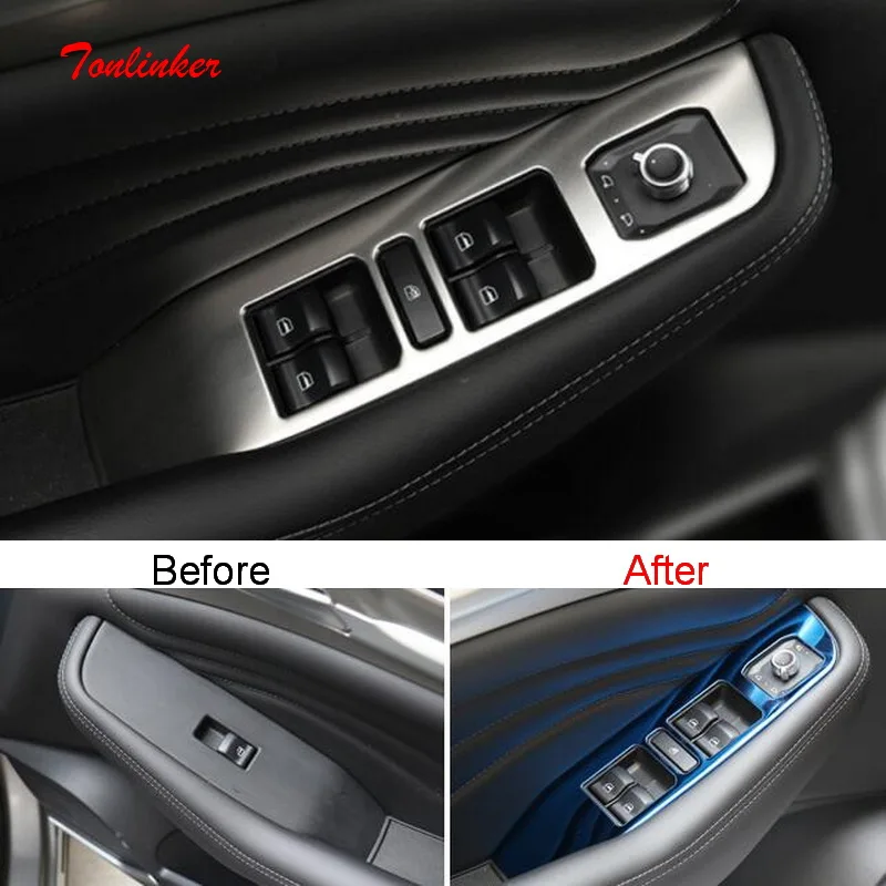 Tonlinker Interior Windows Control Cover stickers for Haval F7/F7X 2018-19 Car Styling 4 Pcs stainless steel Cover stickers
Tonlinker Interior Windows Control Cover stickers for Haval F7/F7X 2018-19 Car Styling 4 Pcs stainless steel Cover stickers