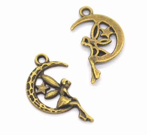 100pcs charms moon angel Alloy Pendants Antique silver bronze gold 25*15mm 1g Handmade Jewelry Making DIY European accessories
100pcs charms moon angel Alloy Pendants Antique silver bronze gold 25*15mm 1g Handmade Jewelry Making DIY European accessories