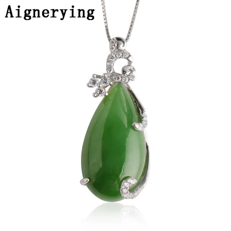 S925 silver Certificate Green Natural Jade Pendant Necklaces Para Vintage for Women Necklace Bijou Gift Box
S925 silver Certificate Green Natural Jade Pendant Necklaces Para Vintage for Women Necklace Bijou Gift Box