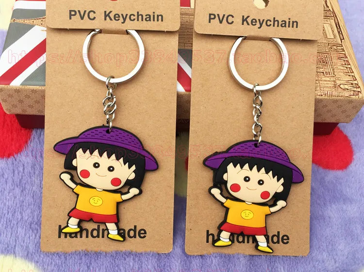 IVYYE 1 шт. брелок с надписью Happy Chi-bi Maruko аниме-брелок для ключей рисунком из ПВХ