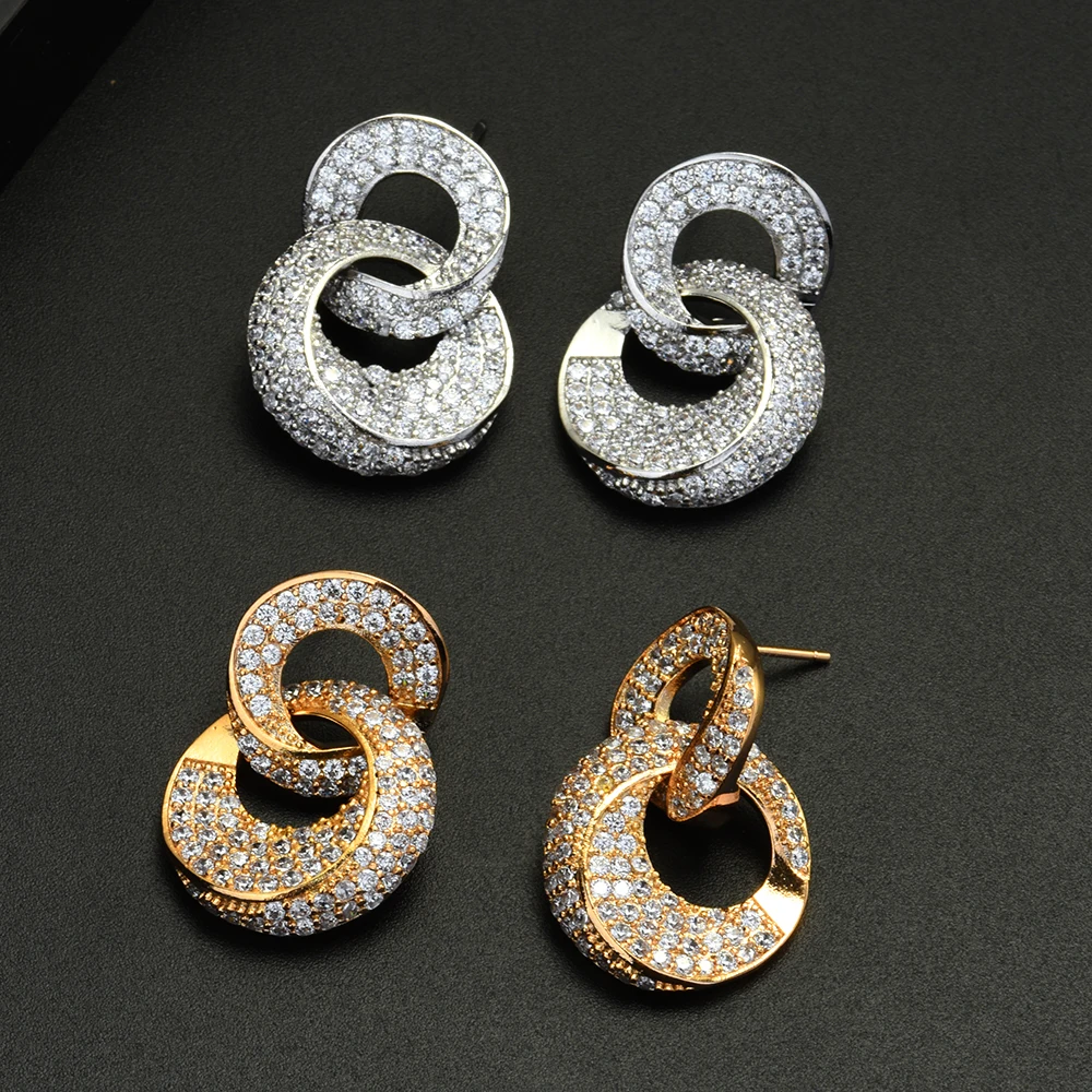 HIBRIDE Brand Zircon Stone Stud Earrings for Women AAA Cubic Zirconia Stud Earrings Jewelry High Quality Factory Wholesale E-598
HIBRIDE Brand Zircon Stone Stud Earrings for Women AAA Cubic Zirconia Stud Earrings Jewelry High Quality Factory Wholesale E-598