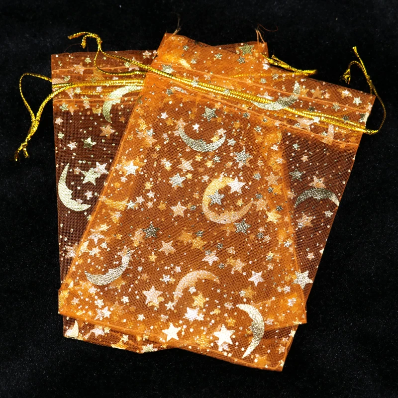 HOT! 100pcs/lot Small Orange Organza Bag 7x9cm Moon Star Jewelry Packaging Bags Drawstring Gift Bag Organza Pouches for Candy
HOT! 100pcs/lot Small Orange Organza Bag 7x9cm Moon Star Jewelry Packaging Bags Drawstring Gift Bag Organza Pouches for Candy