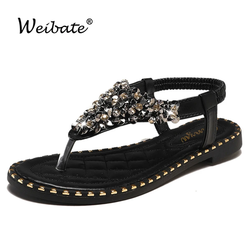 WEIBATE 2019 Summer Ladies Bling Rhinestones Flat Sandals Female Casual Breathable Slippers Womens Sweet Crystal Flats Flip Flop
WEIBATE 2019 Summer Ladies Bling Rhinestones Flat Sandals Female Casual Breathable Slippers Womens Sweet Crystal Flats Flip Flop