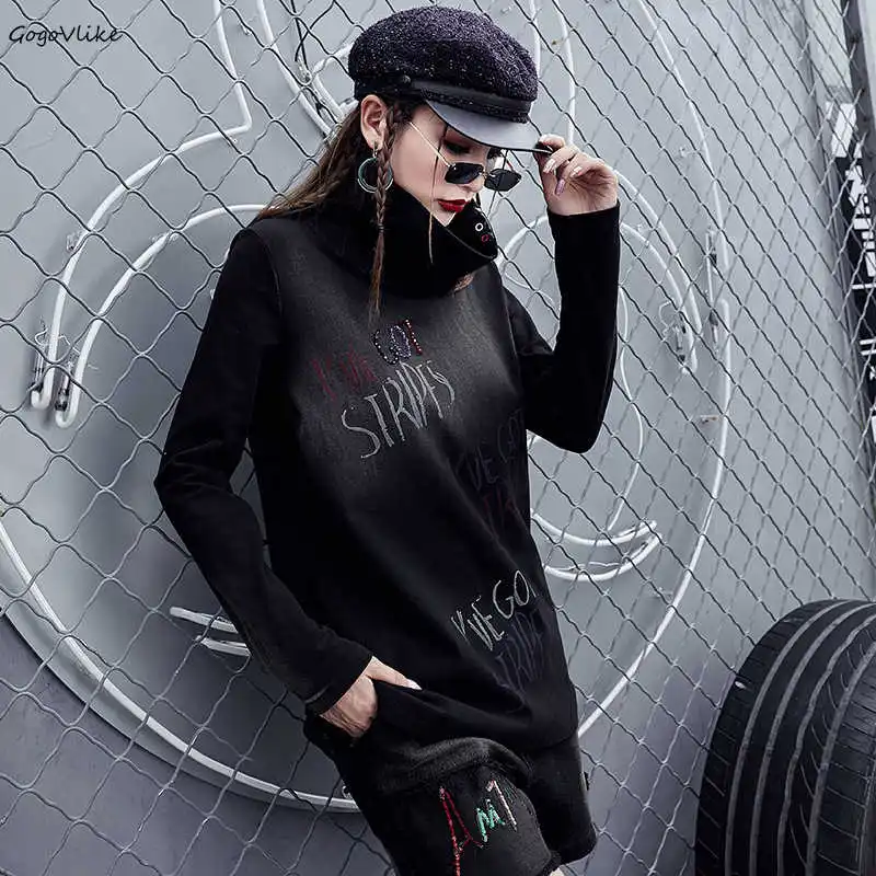 Turlteneck Tees 2020 Winter T shirts Vintage Shirts Punk Tees Female aesthetic Tops Long Sleeve Pullovers for woman LT216S50
Turlteneck Tees 2020 Winter T shirts Vintage Shirts Punk Tees Female aesthetic Tops Long Sleeve Pullovers for woman LT216S50