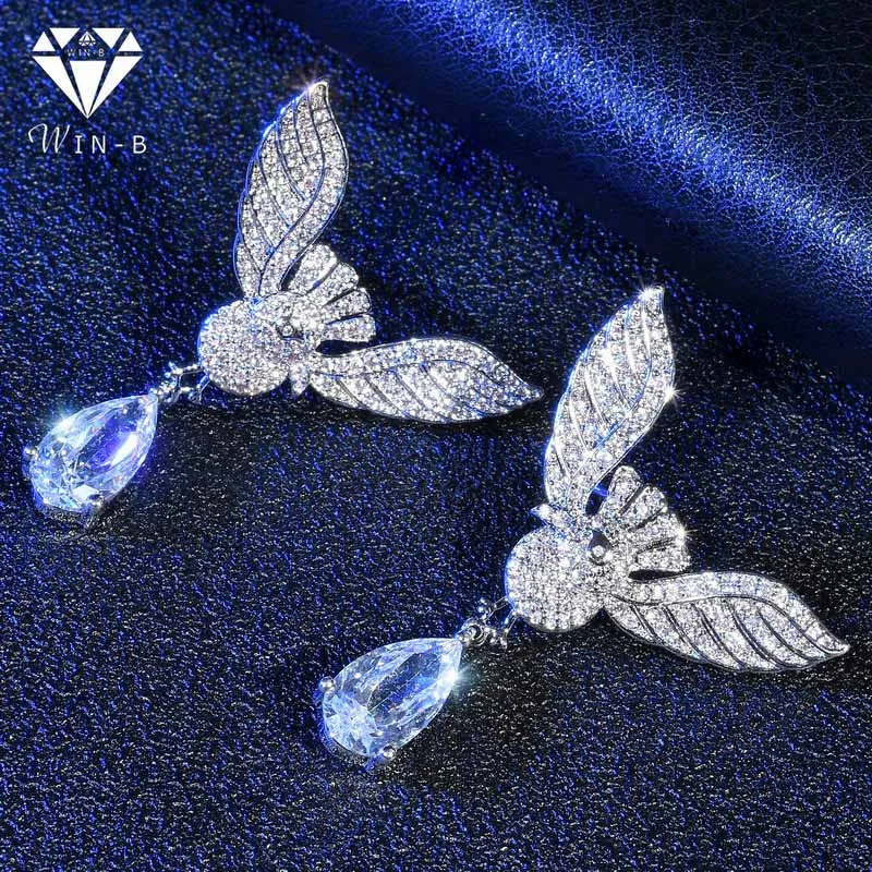 WIN-B Women's Angel Wings Drop Earrings Cubic Zirconia Indian Jewelry Alloy Ear Jewelry Earring Gothic Feather Brincos bijoux
WIN-B Women's Angel Wings Drop Earrings Cubic Zirconia Indian Jewelry Alloy Ear Jewelry Earring Gothic Feather Brincos bijoux