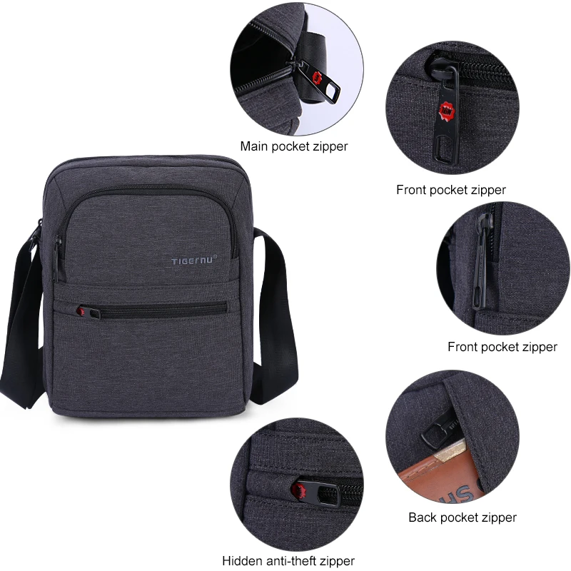 Tigernu брендовая Высококачественная Мужская сумка мессенджер мини бизнес сумки на