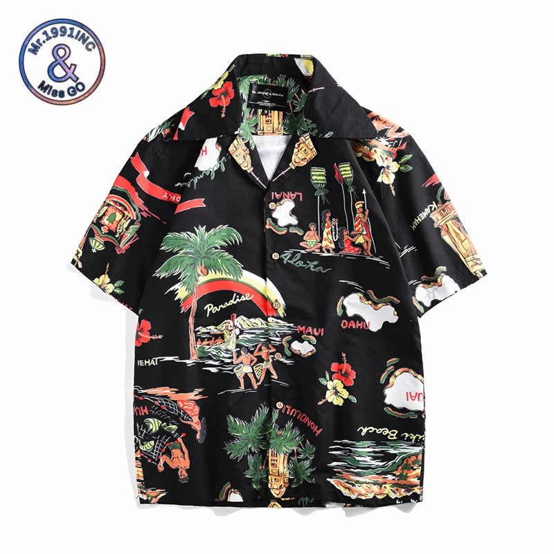 Hawaiian Beach Shirts Summer Mens Shirt Short Sleeve Island Print Pattern Loose Vacation chemise homme
Hawaiian Beach Shirts Summer Mens Shirt Short Sleeve Island Print Pattern Loose Vacation chemise homme