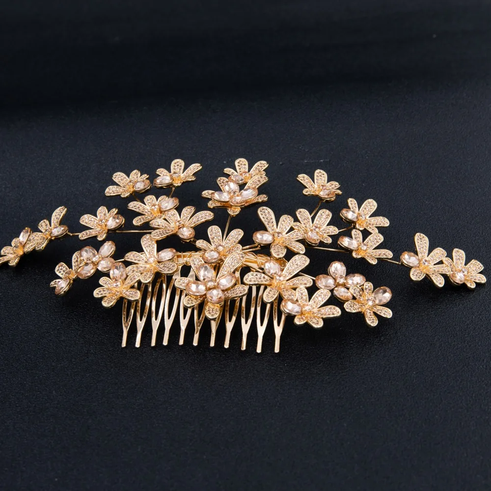 Gold Crystal Cubic Zirconia Bridal Wedding Soft Headband Hairband Tiara Flower Hair Jewelry Accessories Headpieces THG005
Gold Crystal Cubic Zirconia Bridal Wedding Soft Headband Hairband Tiara Flower Hair Jewelry Accessories Headpieces THG005