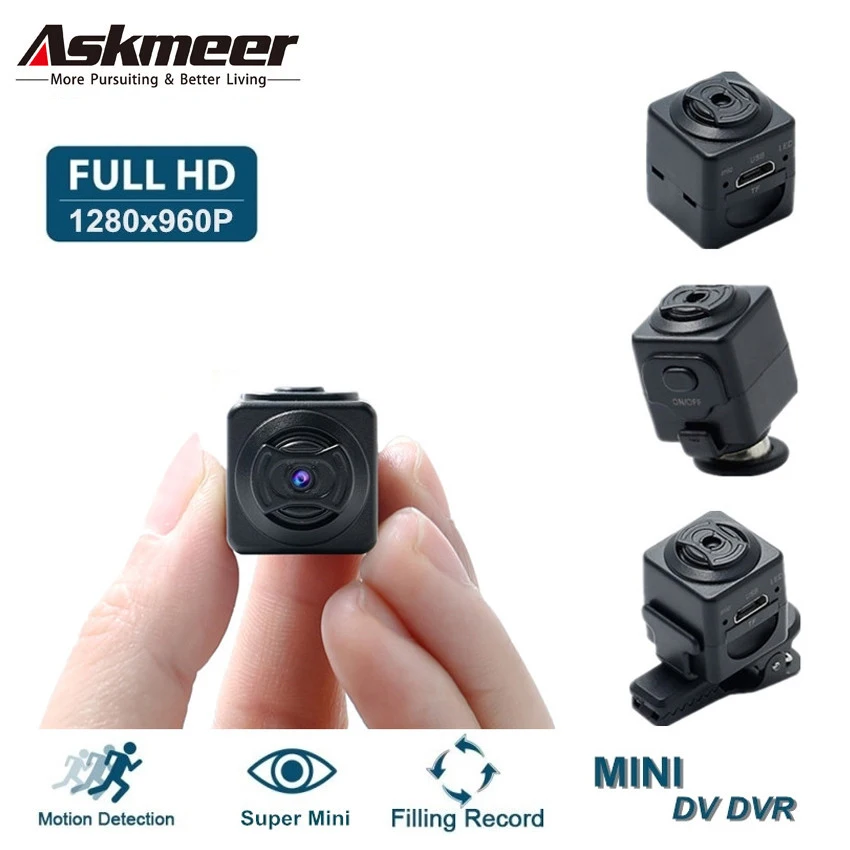 ASKMEER S5 небольшой мини видеокамера с HD 1080 P микро камера DV DVR регистратор движения