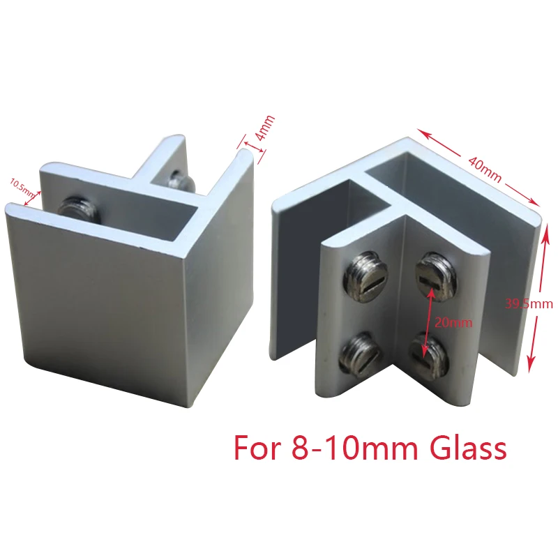 20PCS Aluminum 2 Way 90 Degree Corner Glass Connector Connectors Screen Partition glass clamp Clip
20PCS Aluminum 2 Way 90 Degree Corner Glass Connector Connectors Screen Partition glass clamp Clip