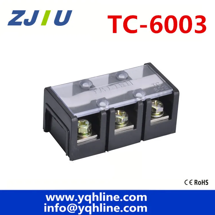 Large current 600V 600A Double Rows 3P 3 Positions Covered Barrier Screw Terminal Block Copper TC-6003
Large current 600V 600A Double Rows 3P 3 Positions Covered Barrier Screw Terminal Block Copper TC-6003