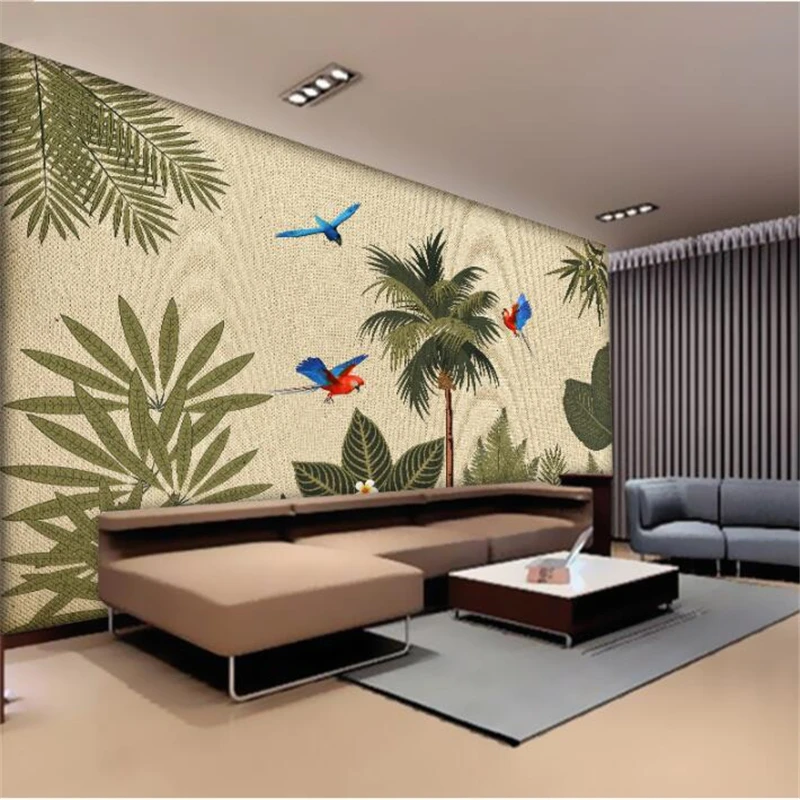 beibehang Custom Wallpaper 3d Retro Rainforest Plant with Parrot Pastoral Style Living Room Bedroom Background 3d Wallpape Mural
beibehang Custom Wallpaper 3d Retro Rainforest Plant with Parrot Pastoral Style Living Room Bedroom Background 3d Wallpape Mural