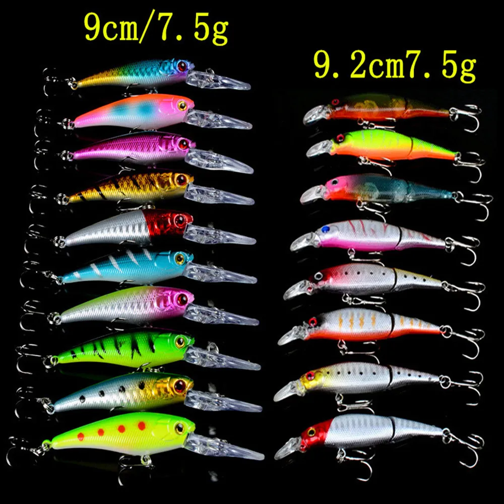 Hot 18pcs/Lot Fishing Lure Mixed 2 Models Minnows Lures Fishing Wobbler Mix Fishing Bait
Hot 18pcs/Lot Fishing Lure Mixed 2 Models Minnows Lures Fishing Wobbler Mix Fishing Bait