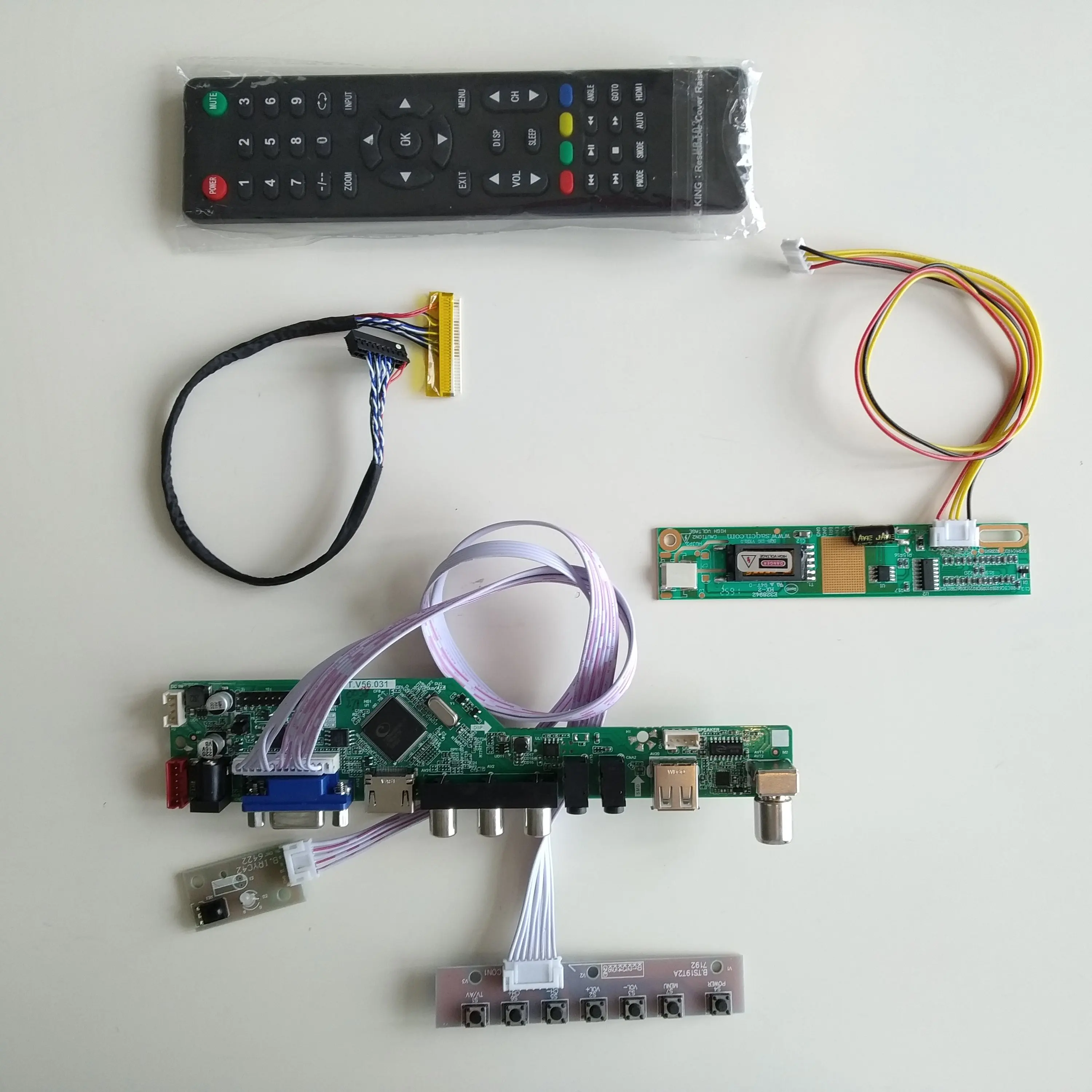 ТВ аудио VGA USB ЖК дисплей светодиодный контроллер драйвер платы дисплея набор для