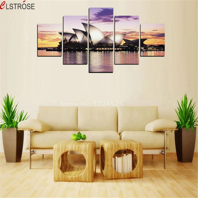 CLSTROSE Print 5 Panel HD Painting Canvas Sydney Opera In Sunset Painting On Canvas Wall Art Home Decor For Living Room Unframed
CLSTROSE Print 5 Panel HD Painting Canvas Sydney Opera In Sunset Painting On Canvas Wall Art Home Decor For Living Room Unframed