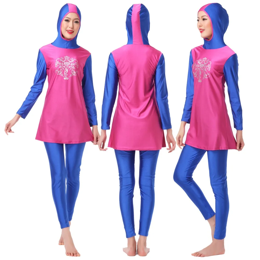 Long sleeve full body modest islamic swim wear for women fashion patchwork hijab swimwear shirt and pants muslim swimsuit 2020
Long sleeve full body modest islamic swim wear for women fashion patchwork hijab swimwear shirt and pants muslim swimsuit 2020