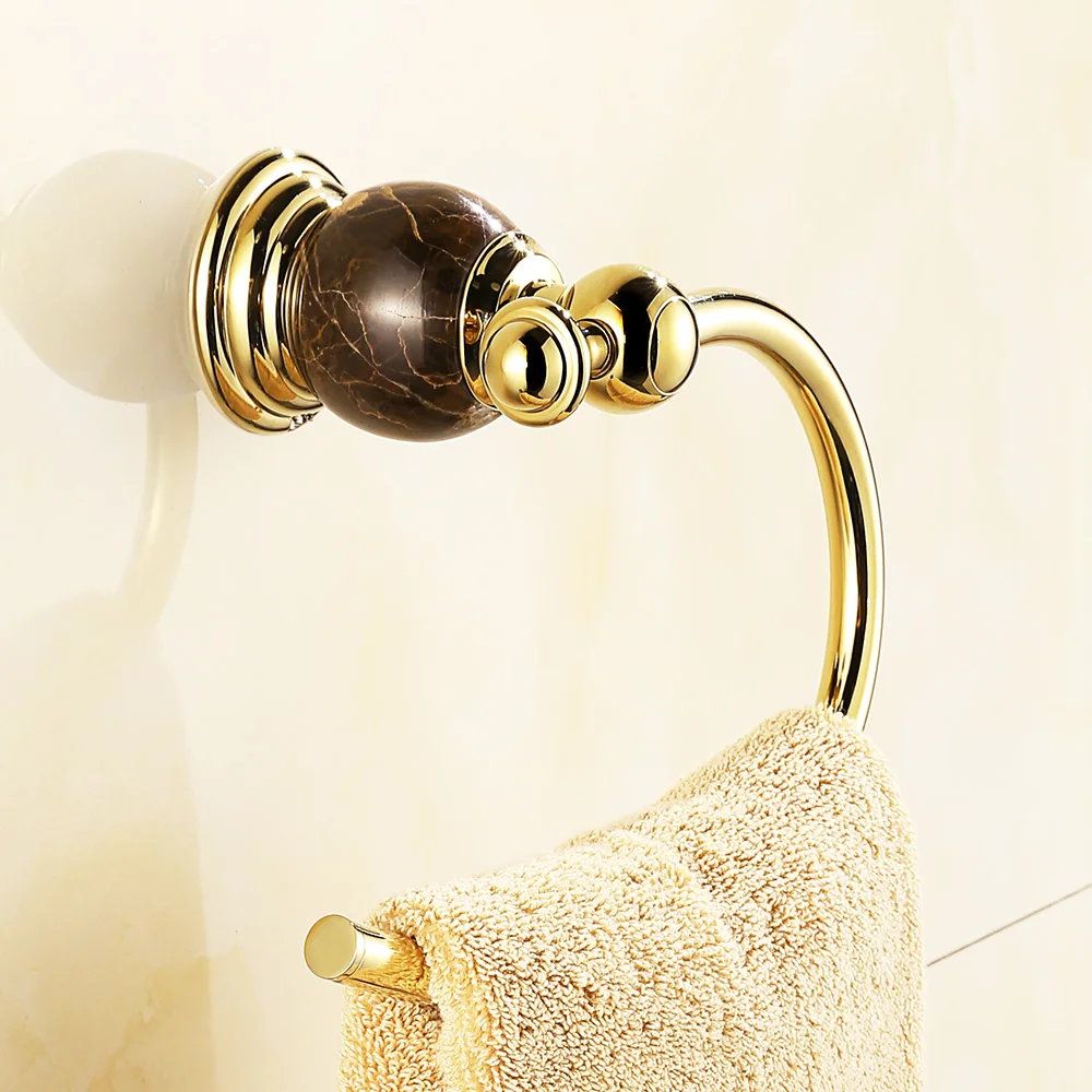 Luxury Marble Plating Copper Towel Ring Antique European Gold Polished Bathroom Towel Rack Towel Holder Bathroom Accessories DL4
Luxury Marble Plating Copper Towel Ring Antique European Gold Polished Bathroom Towel Rack Towel Holder Bathroom Accessories DL4