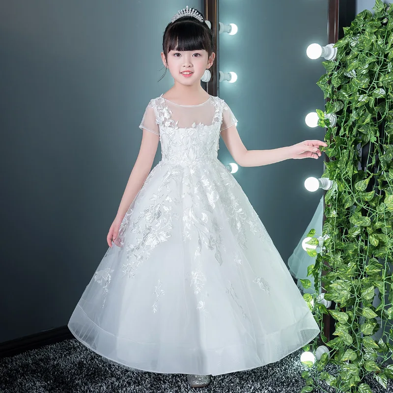 Elegant New Children Luxury White Short Sleeve Noble Flower Girls Princess Dress for Birthday Kids Evening Party Pageant Clothes
Elegant New Children Luxury White Short Sleeve Noble Flower Girls Princess Dress for Birthday Kids Evening Party Pageant Clothes