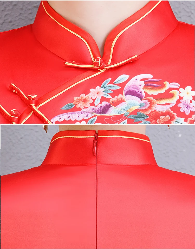 Red Ladies Rayon Cheongsam New Summer Chinese style Mandarin Collar Long Dress Womens Qipao Slim Party Dresses Vestido Flowers
Red Ladies Rayon Cheongsam New Summer Chinese style Mandarin Collar Long Dress Womens Qipao Slim Party Dresses Vestido Flowers