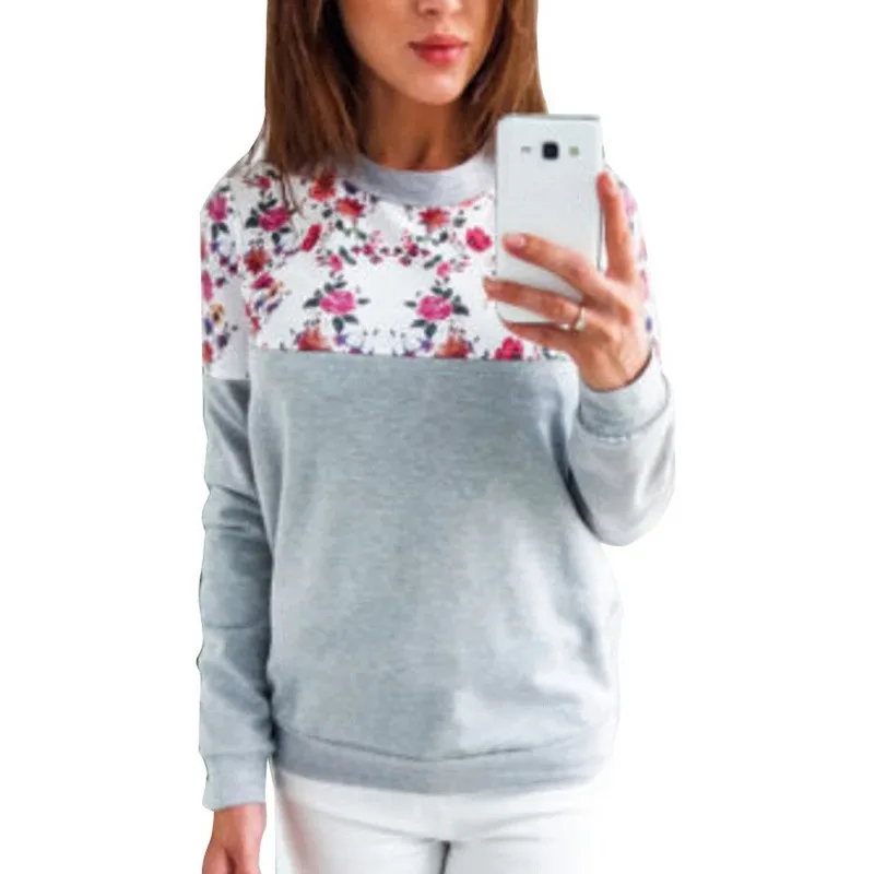 4 цвета 5 размеров базовый топ с круглым вырезом Sudaderas Para Mujer худи для женщин 2018