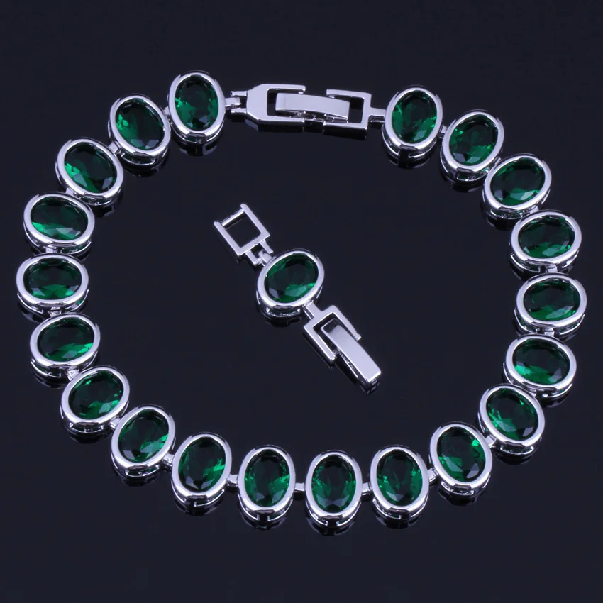 Fetching Oval Egg Green Cubic Zirconia Silver Plated Link Chain Bracelet 20cm 22cm V0226
Fetching Oval Egg Green Cubic Zirconia Silver Plated Link Chain Bracelet 20cm 22cm V0226