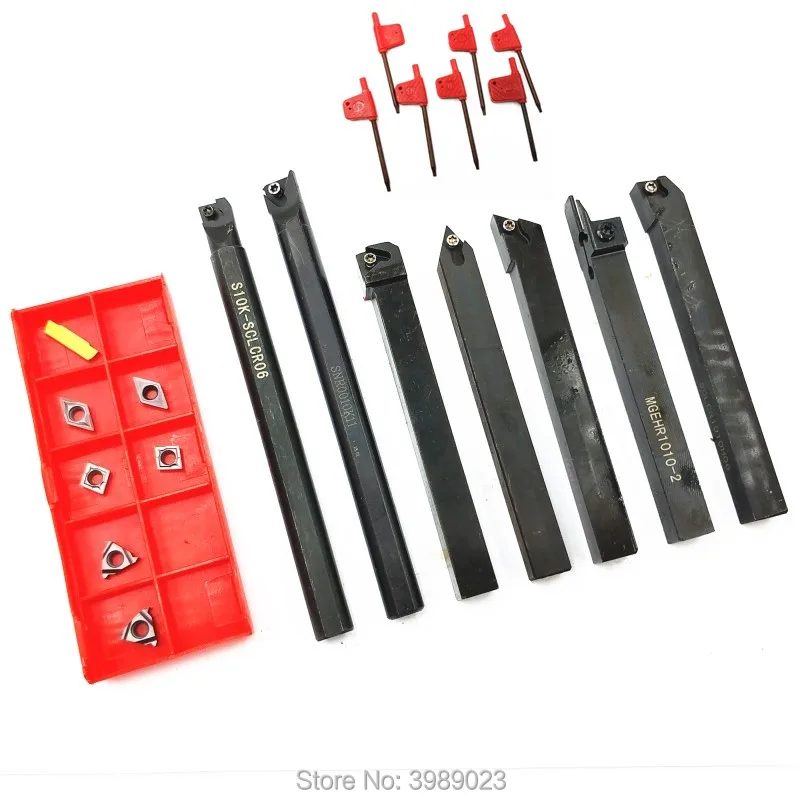 SER1010H11 MGEHR1010 2 SDJCR1010H07 SCLCR1010H06 S10K SCLCR06 SDNCN1010H07 SNR0010K11 /7 pole + 7 blade /10mm set|Токарный