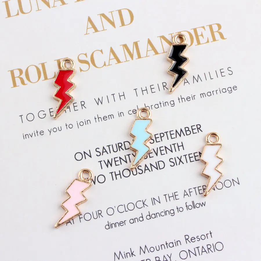 10pcs 8x21mm Enamel Lightning Charms Metal Lightning Pendants Alloy Dangle for Earrings Hair Jewelry Making Diy
10pcs 8x21mm Enamel Lightning Charms Metal Lightning Pendants Alloy Dangle for Earrings Hair Jewelry Making Diy