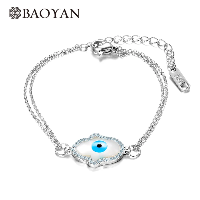 BAOYAN женская серебряная Цвет Нерегулярные Кулон Нержавеющая сталь Jewelry браслет