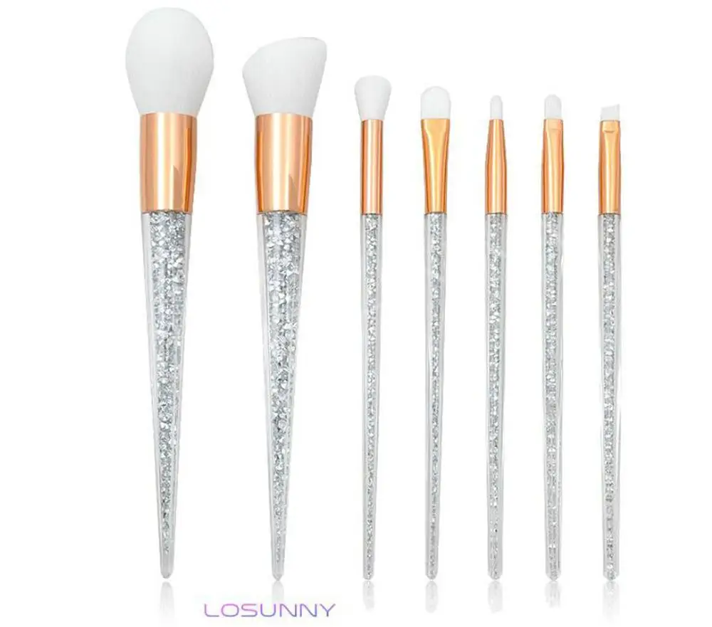 LOSUNNY 7 Pcs Conical Transparent Diamond Particle Handle Makeup Brush Set Plastic Loose Eyes Beauty Makeup Tools
LOSUNNY 7 Pcs Conical Transparent Diamond Particle Handle Makeup Brush Set Plastic Loose Eyes Beauty Makeup Tools