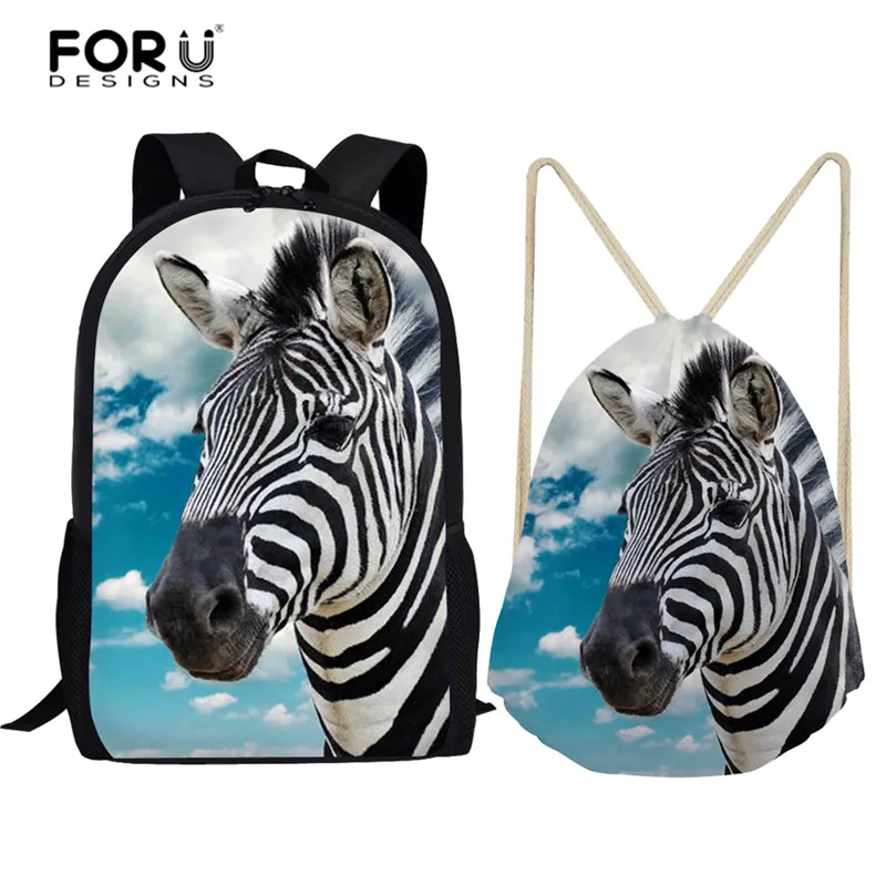 FORUDESIGNS 2PCS /set Women Zebra Printed Backpack School Bags For Teenage Girls Boys Shoulder Drawstring Bags Custom Mochila
FORUDESIGNS 2PCS /set Women Zebra Printed Backpack School Bags For Teenage Girls Boys Shoulder Drawstring Bags Custom Mochila