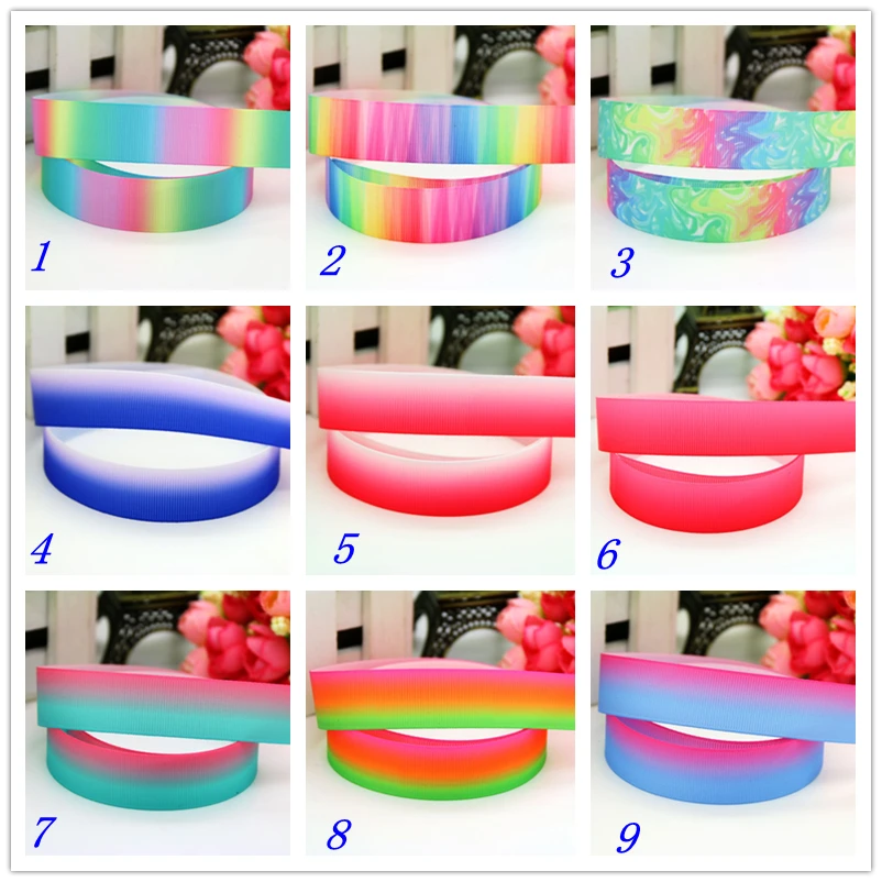 7/8'' Free shipping gradient color rainbow fade printed grosgrain ribbon hairbow headwear party decoration wholesale 22mm D504
7/8'' Free shipping gradient color rainbow fade printed grosgrain ribbon hairbow headwear party decoration wholesale 22mm D504