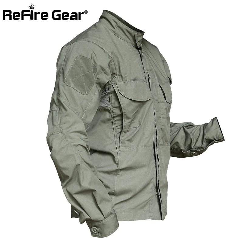 Рубашка-карго ReFire Gear, армейская камуфляжная, весенняя, водонепроницаемая, рубашка в стиле милитари для мужчин
Рубашка-карго ReFire Gear, армейская камуфляжная, весенняя, водонепроницаемая, рубашка в стиле милитари для мужчин